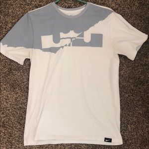 Nike gray and white Lebron James t-shirt